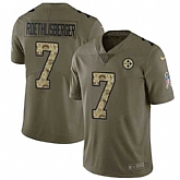 Nike Steelers 7 Ben Roethlisberger Olive Camo Salute To Service Limited Jersey Dzhi,baseball caps,new era cap wholesale,wholesale hats